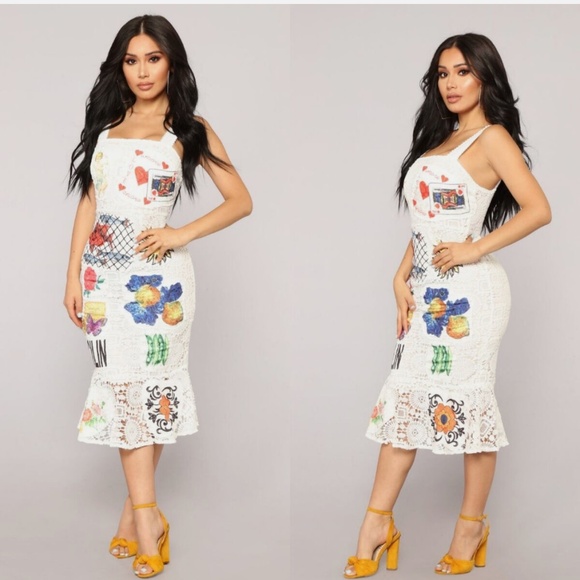 Fashion Nova Monte Carlo Midi Dress Size M - Picture 2 of 7